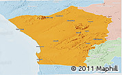 Political Panoramic Map of Erongo, lighten