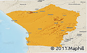 Political Panoramic Map of Erongo, shaded relief outside