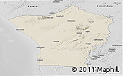 Shaded Relief Panoramic Map of Erongo, desaturated