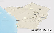 Shaded Relief Panoramic Map of Erongo, single color outside