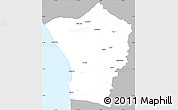 Gray Simple Map of Erongo, single color outside