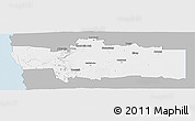 Gray Panoramic Map of Hardap, single color outside