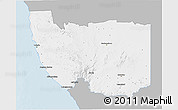 Gray 3D Map of Karas, single color outside