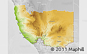 Physical 3D Map of Karas, lighten, desaturated
