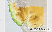 Physical 3D Map of Karas, lighten, semi-desaturated