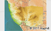 Physical 3D Map of Karas, satellite outside