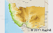 Physical 3D Map of Karas, shaded relief outside