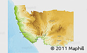Physical 3D Map of Karas, single color outside