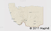 Shaded Relief 3D Map of Karas, cropped outside