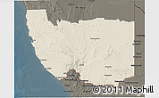 Shaded Relief 3D Map of Karas, darken