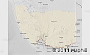 Shaded Relief 3D Map of Karas, desaturated
