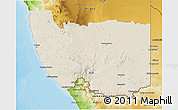 Shaded Relief 3D Map of Karas, physical outside