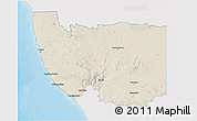 Shaded Relief 3D Map of Karas, single color outside