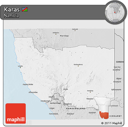 Silver Style 3D Map of Karas