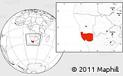 Blank Location Map of Karas, within the entire country