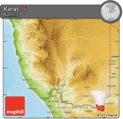 Physical Map of Karas