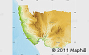 Physical Map of Karas, single color outside
