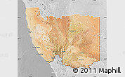 Satellite Map of Karas, lighten, desaturated