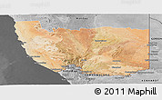 Satellite Panoramic Map of Karas, desaturated