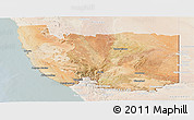 Satellite Panoramic Map of Karas, lighten