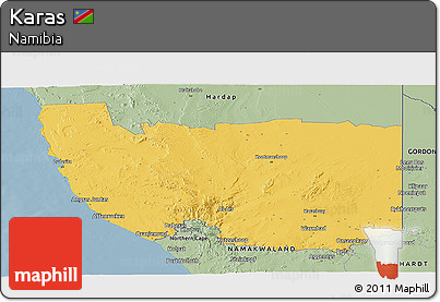 Savanna Style Panoramic Map of Karas