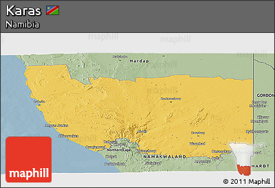 Savanna Style Panoramic Map of Karas