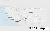 Silver Style Panoramic Map of Karas, single color outside