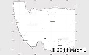 Silver Style Simple Map of Karas, cropped outside