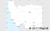 Silver Style Simple Map of Karas, single color outside