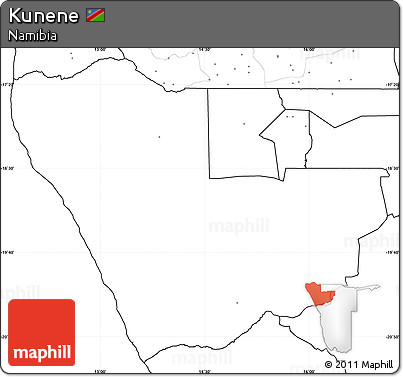 Blank Simple Map of Kunene, no labels
