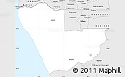 Silver Style Simple Map of Kunene