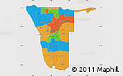 Political Map of Namibia, cropped outside