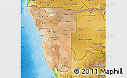 Satellite Map of Namibia, physical outside