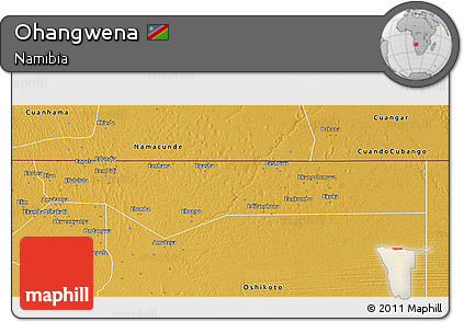 Physical 3D Map of Ohangwena