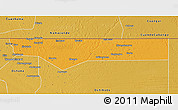 Political 3D Map of Ohangwena, physical outside