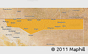 Political 3D Map of Ohangwena, satellite outside
