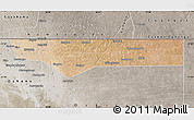 Satellite Map of Ohangwena, semi-desaturated