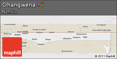 Classic Style Panoramic Map of Ohangwena
