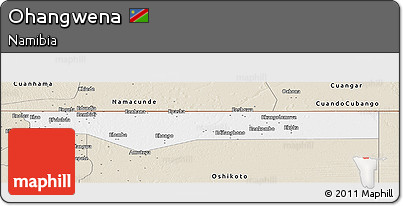 Classic Style Panoramic Map of Ohangwena