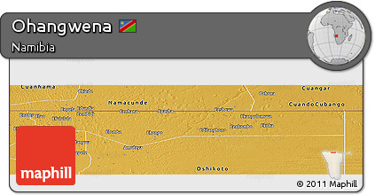 Physical Panoramic Map of Ohangwena