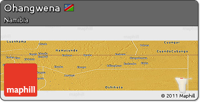 Physical Panoramic Map of Ohangwena