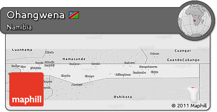 Silver Style Panoramic Map of Ohangwena