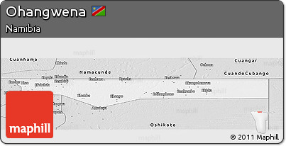 Silver Style Panoramic Map of Ohangwena