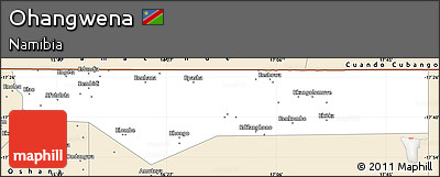 Classic Style Simple Map of Ohangwena
