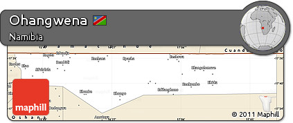 Classic Style Simple Map of Ohangwena