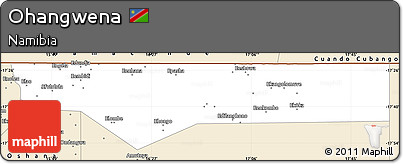 Classic Style Simple Map of Ohangwena