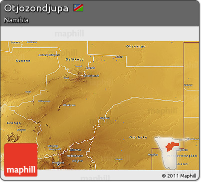 Physical 3D Map of Otjozondjupa