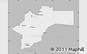 Gray Map of Otjozondjupa, single color outside
