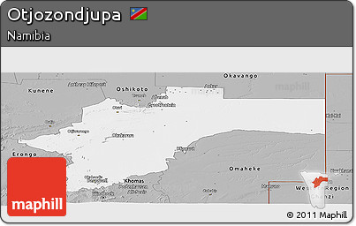 Gray Panoramic Map of Otjozondjupa