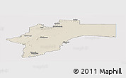 Shaded Relief Panoramic Map of Otjozondjupa, cropped outside